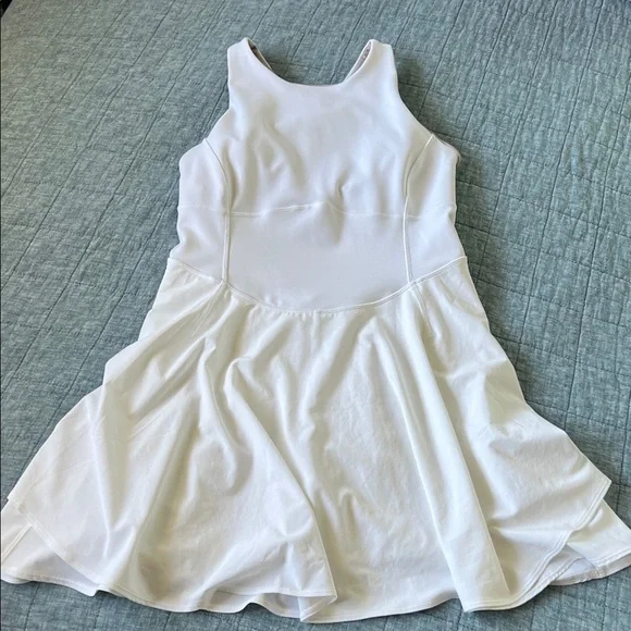 LULULEMON Court Crush Athletic Dress Built-In Shorts with Pockets in White - Picture 2 of 9